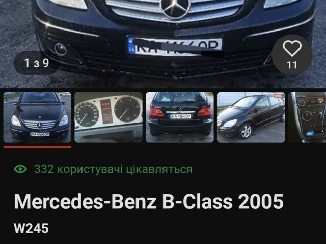 Черный Мерседес Б-класс, объемом двигателя 0 л и пробегом 360 тыс. км за 4700 $, фото 1 на Automoto.ua