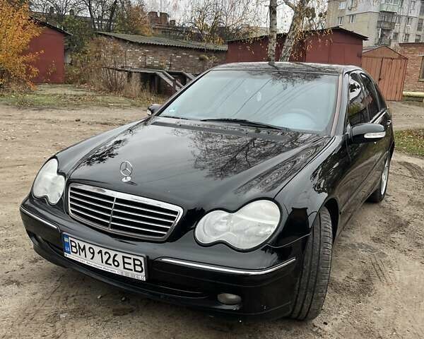Черный Мерседес Ц-Класс, объемом двигателя 1.8 л и пробегом 239 тыс. км за 6600 $, фото 1 на Automoto.ua