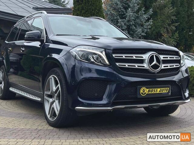 Синий Мерседес ГЛС 350, объемом двигателя 3 л и пробегом 130 тыс. км за 51000 $, фото 1 на Automoto.ua