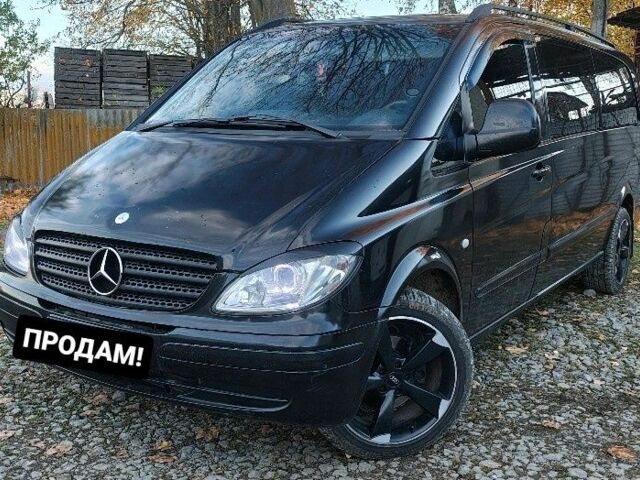 Черный Мерседес Вито, объемом двигателя 2.2 л и пробегом 396 тыс. км за 6700 $, фото 1 на Automoto.ua