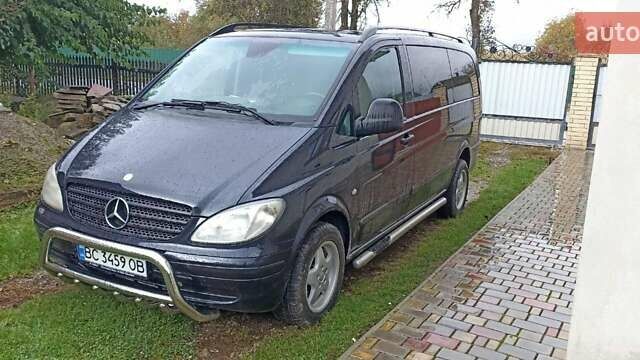 Черный Мерседес Вито, объемом двигателя 2.2 л и пробегом 385 тыс. км за 9400 $, фото 1 на Automoto.ua