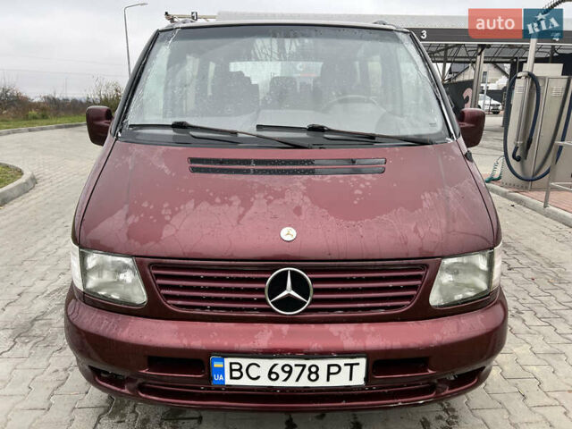 Красный Мерседес Вито, объемом двигателя 2.15 л и пробегом 329 тыс. км за 7299 $, фото 1 на Automoto.ua