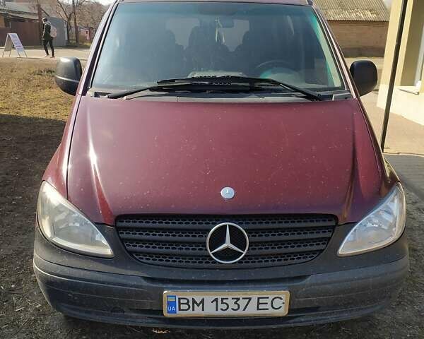Красный Мерседес Вито, объемом двигателя 2.1 л и пробегом 320 тыс. км за 6000 $, фото 1 на Automoto.ua