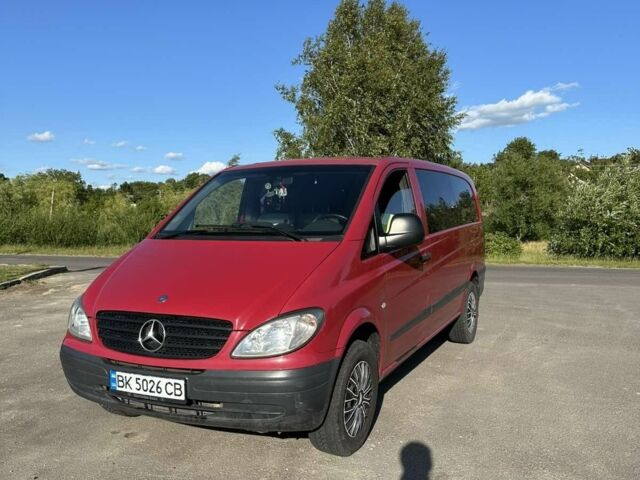 Красный Мерседес Вито, объемом двигателя 2.1 л и пробегом 400 тыс. км за 11500 $, фото 1 на Automoto.ua