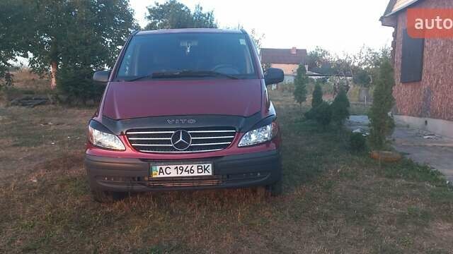 Красный Мерседес Вито, объемом двигателя 2.2 л и пробегом 360 тыс. км за 10000 $, фото 1 на Automoto.ua