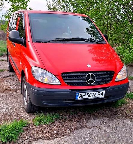 Красный Мерседес Вито, объемом двигателя 2.2 л и пробегом 320 тыс. км за 8700 $, фото 1 на Automoto.ua