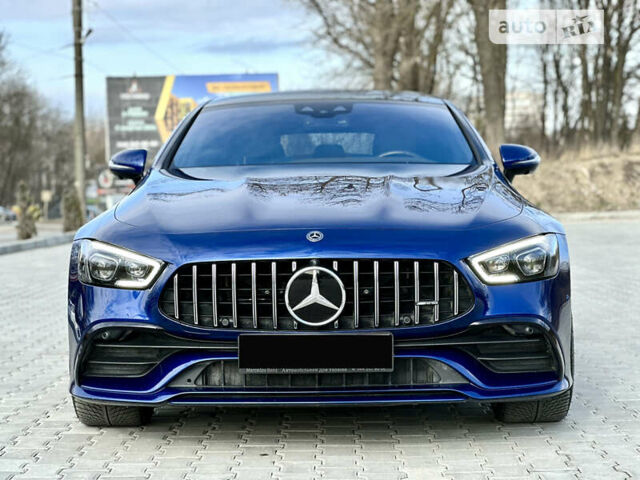 Синий Мерседес AMG GT 4, объемом двигателя 3 л и пробегом 54 тыс. км за 102000 $, фото 1 на Automoto.ua