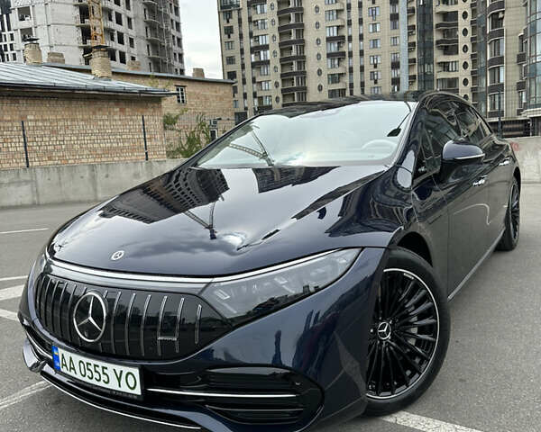 Синий Мерседес EQS, объемом двигателя 0 л и пробегом 42 тыс. км за 63000 $, фото 1 на Automoto.ua
