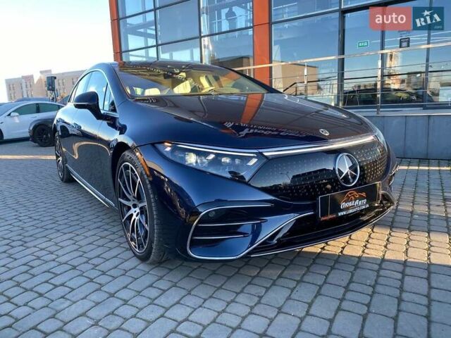 Синий Мерседес EQS, объемом двигателя 0 л и пробегом 7 тыс. км за 59400 $, фото 1 на Automoto.ua