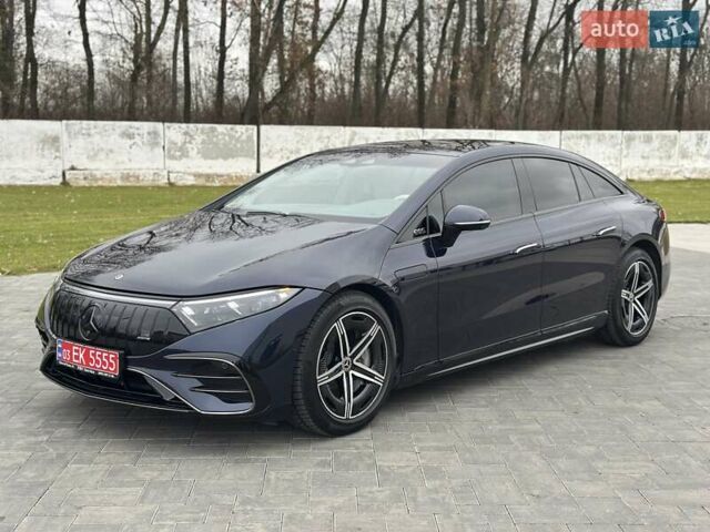 Синий Мерседес EQS, объемом двигателя 0 л и пробегом 44 тыс. км за 57999 $, фото 1 на Automoto.ua