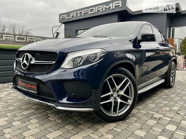 Синий Мерседес GLE-Class Coupe, объемом двигателя 2.99 л и пробегом 118 тыс. км за 48900 $, фото 1 на Automoto.ua