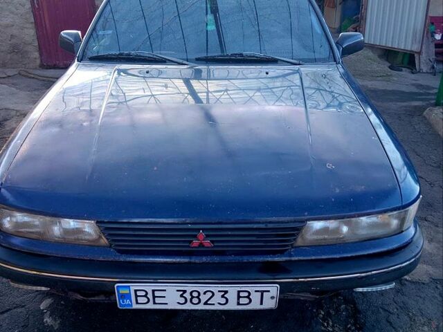 Синий Мицубиси Галант, объемом двигателя 1.8 л и пробегом 128 тыс. км за 1300 $, фото 1 на Automoto.ua