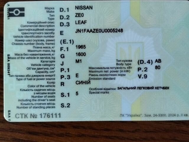 Синій Ніссан Ліф, об'ємом двигуна 0 л та пробігом 135 тис. км за 5000 $, фото 1 на Automoto.ua