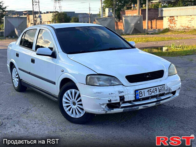 Белый Опель Астра, объемом двигателя 1.6 л и пробегом 250 тыс. км за 2500 $, фото 1 на Automoto.ua