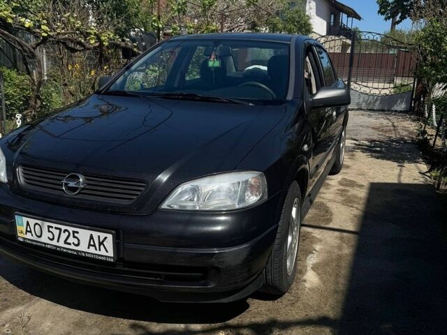 Черный Опель Астра, объемом двигателя 1.6 л и пробегом 203 тыс. км за 6500 $, фото 1 на Automoto.ua