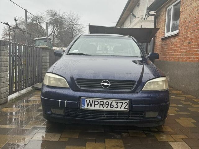 Синий Опель Астра, объемом двигателя 1.6 л и пробегом 270 тыс. км за 500 $, фото 1 на Automoto.ua