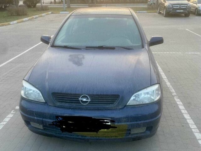 Синий Опель Астра, объемом двигателя 2 л и пробегом 190 тыс. км за 1300 $, фото 1 на Automoto.ua