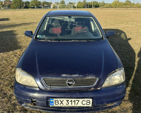 Синий Опель Астра, объемом двигателя 1.6 л и пробегом 356 тыс. км за 1700 $, фото 1 на Automoto.ua
