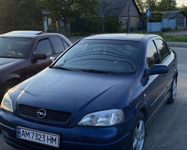 Синий Опель Астра, объемом двигателя 1.6 л и пробегом 343 тыс. км за 2700 $, фото 1 на Automoto.ua