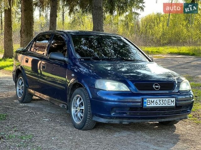 Синий Опель Астра, объемом двигателя 1.39 л и пробегом 272 тыс. км за 2300 $, фото 1 на Automoto.ua