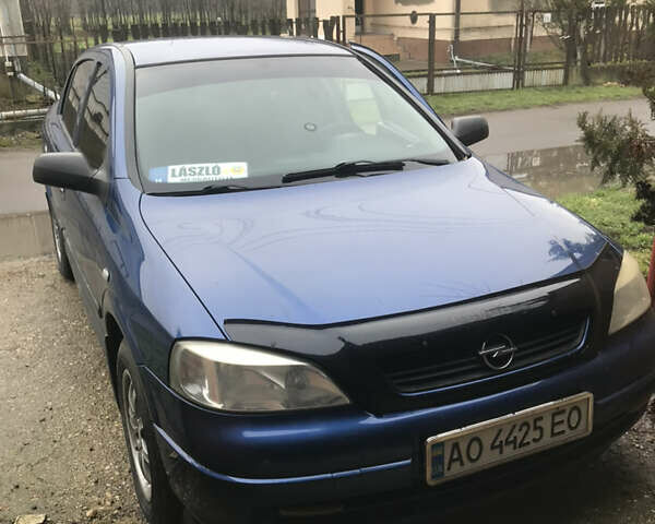 Синий Опель Астра, объемом двигателя 1.4 л и пробегом 165 тыс. км за 4200 $, фото 1 на Automoto.ua