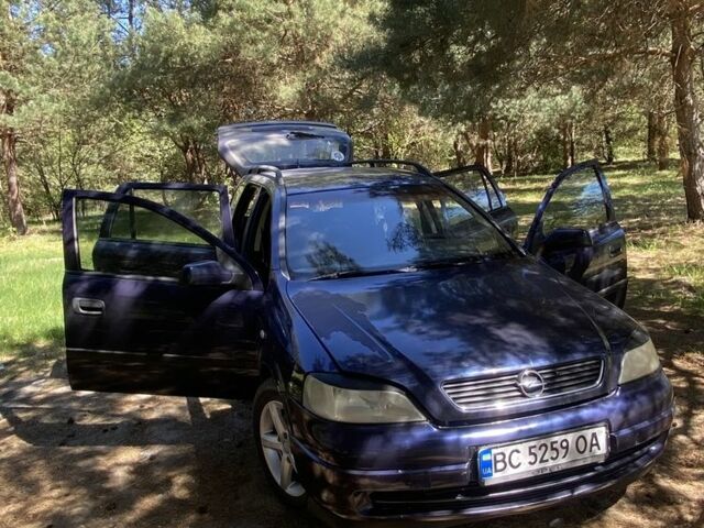 Синий Опель Астра, объемом двигателя 2 л и пробегом 327 тыс. км за 2550 $, фото 1 на Automoto.ua