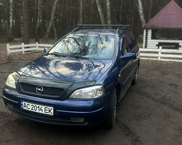 Синий Опель Астра, объемом двигателя 1.6 л и пробегом 341 тыс. км за 3200 $, фото 1 на Automoto.ua