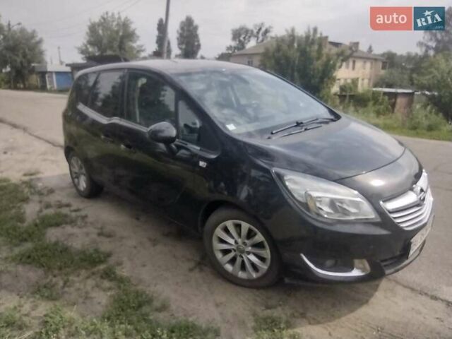 Черный Опель Мерива, объемом двигателя 1.36 л и пробегом 210 тыс. км за 7100 $, фото 1 на Automoto.ua