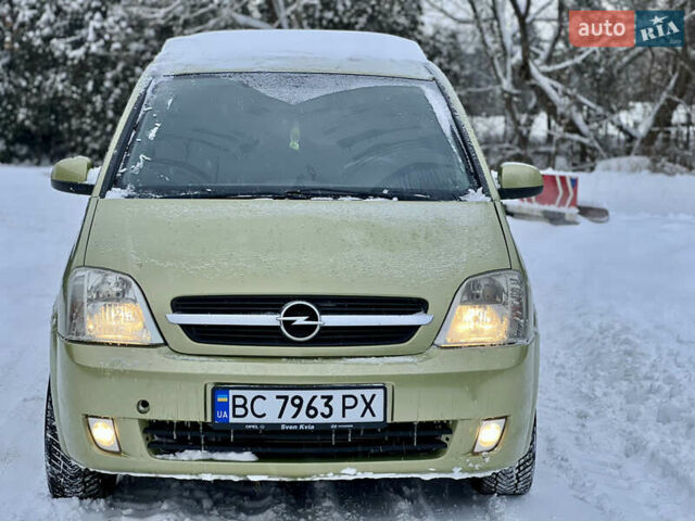 Зеленый Опель Мерива, объемом двигателя 1.6 л и пробегом 256 тыс. км за 3450 $, фото 1 на Automoto.ua