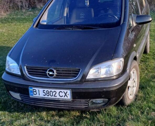 Черный Опель Зафира, объемом двигателя 2 л и пробегом 377 тыс. км за 5000 $, фото 1 на Automoto.ua