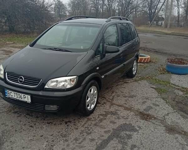 Черный Опель Зафира, объемом двигателя 1.8 л и пробегом 244 тыс. км за 3500 $, фото 1 на Automoto.ua