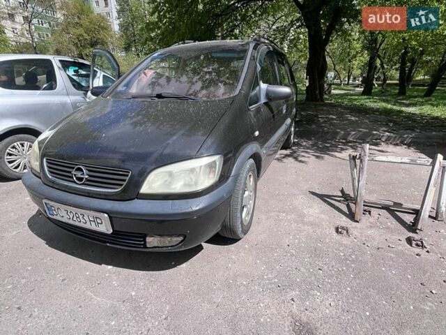 Черный Опель Зафира, объемом двигателя 2 л и пробегом 300 тыс. км за 2950 $, фото 1 на Automoto.ua