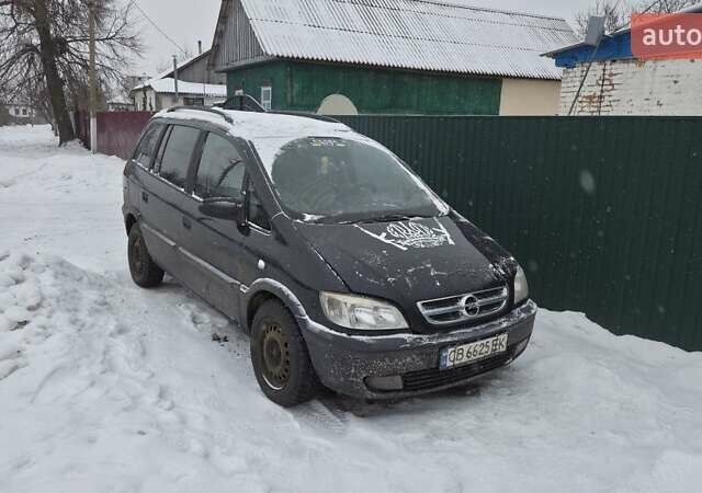 Черный Опель Зафира, объемом двигателя 2.2 л и пробегом 430 тыс. км за 2500 $, фото 1 на Automoto.ua