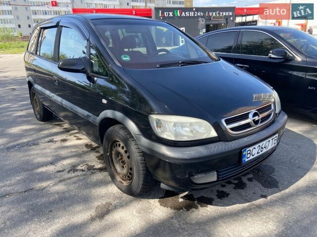 Черный Опель Зафира, объемом двигателя 1.8 л и пробегом 328 тыс. км за 3100 $, фото 1 на Automoto.ua