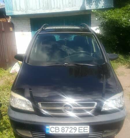 Черный Опель Зафира, объемом двигателя 2 л и пробегом 200 тыс. км за 4500 $, фото 1 на Automoto.ua