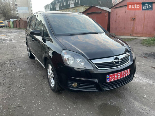 Черный Опель Зафира, объемом двигателя 1.8 л и пробегом 243 тыс. км за 5750 $, фото 1 на Automoto.ua