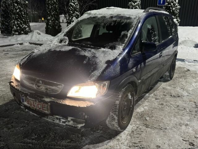 Синій Опель Зафіра, об'ємом двигуна 2 л та пробігом 345 тис. км за 1100 $, фото 1 на Automoto.ua