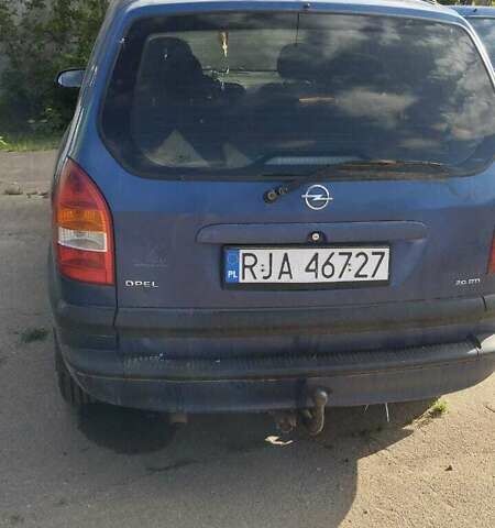 Синий Опель Зафира, объемом двигателя 2 л и пробегом 300 тыс. км за 959 $, фото 1 на Automoto.ua