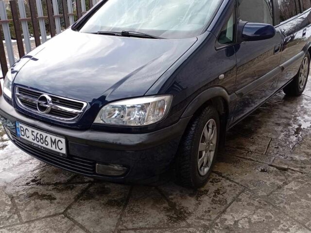 Синий Опель Зафира, объемом двигателя 1.8 л и пробегом 310 тыс. км за 3699 $, фото 1 на Automoto.ua