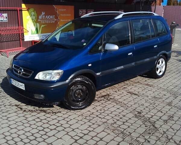 Синий Опель Зафира, объемом двигателя 1.8 л и пробегом 283 тыс. км за 4300 $, фото 1 на Automoto.ua