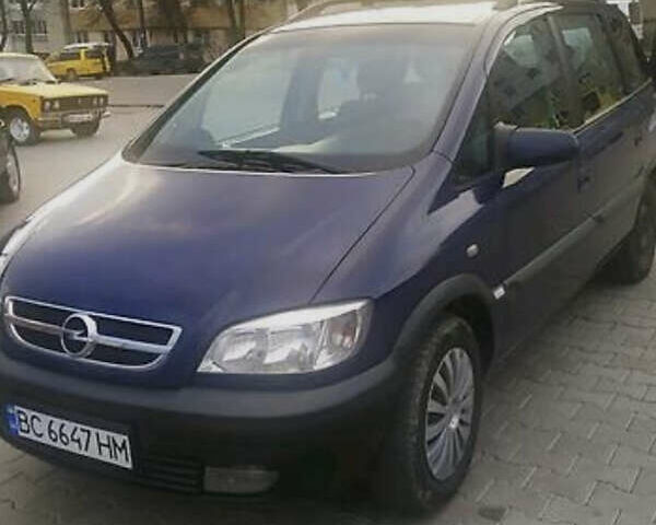 Синій Опель Зафіра, об'ємом двигуна 2 л та пробігом 290 тис. км за 3350 $, фото 1 на Automoto.ua