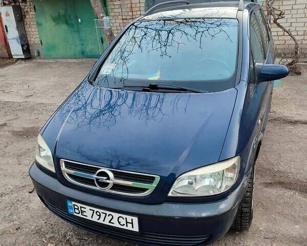 Синий Опель Зафира, объемом двигателя 2.2 л и пробегом 300 тыс. км за 4200 $, фото 1 на Automoto.ua