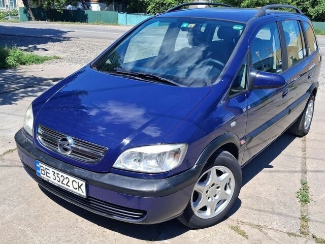 Синій Опель Зафіра, об'ємом двигуна 1.6 л та пробігом 200 тис. км за 3200 $, фото 1 на Automoto.ua