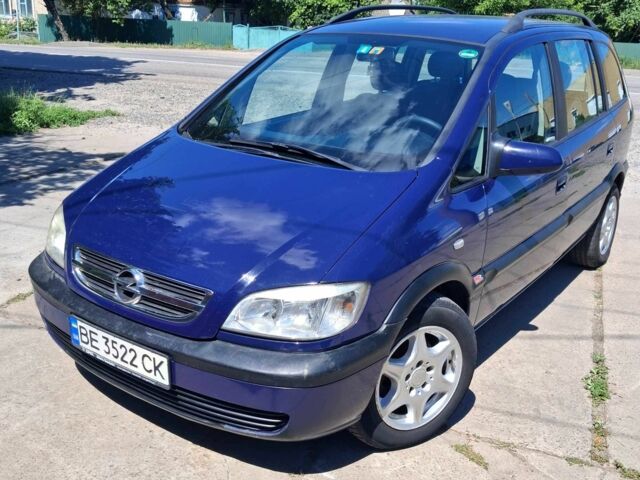 Синій Опель Зафіра, об'ємом двигуна 1.6 л та пробігом 250 тис. км за 3500 $, фото 1 на Automoto.ua