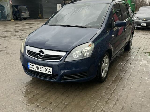 Синий Опель Зафира, объемом двигателя 1.9 л и пробегом 320 тыс. км за 4350 $, фото 1 на Automoto.ua