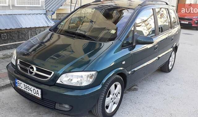 Зеленый Опель Зафира, объемом двигателя 1.6 л и пробегом 340 тыс. км за 3950 $, фото 1 на Automoto.ua