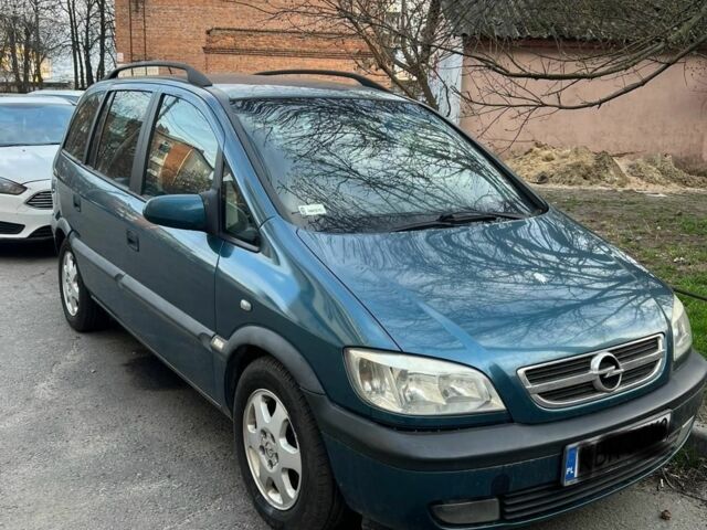 Зеленый Опель Зафира, объемом двигателя 2 л и пробегом 350 тыс. км за 1800 $, фото 1 на Automoto.ua