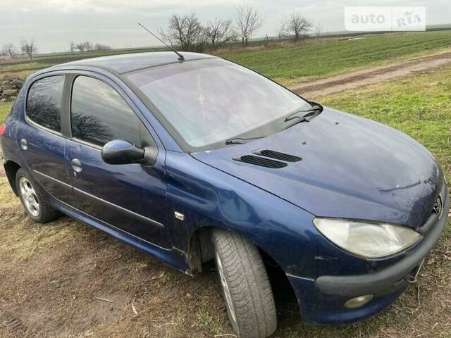 Синий Пежо 206, объемом двигателя 1.9 л и пробегом 220 тыс. км за 2700 $, фото 1 на Automoto.ua