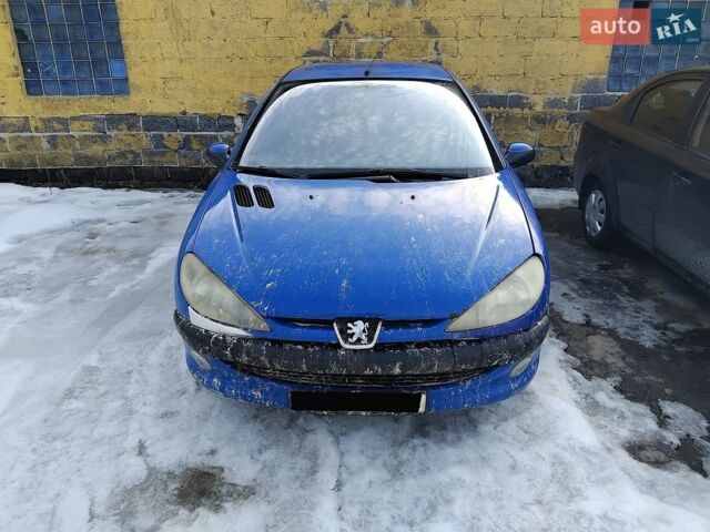 Синий Пежо 206, объемом двигателя 1.36 л и пробегом 200 тыс. км за 1700 $, фото 1 на Automoto.ua