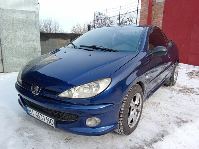Синий Пежо 206, объемом двигателя 1.6 л и пробегом 198 тыс. км за 3100 $, фото 1 на Automoto.ua